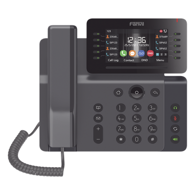 Teléfono IP Empresarial Esencial WiFi / Bluetooth, 20 líneas SIP, pantalla a color 4.3\" ajustable, PoE, puertos Gigabit, conferencia local de 6 vías.