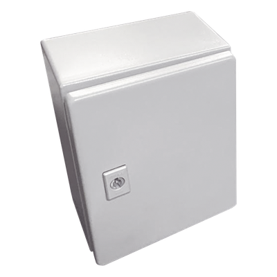 Gabinete de Acero, Nema 4 -IP 66 de 40 x 50 x 20 cm con Platina y certificado UL.