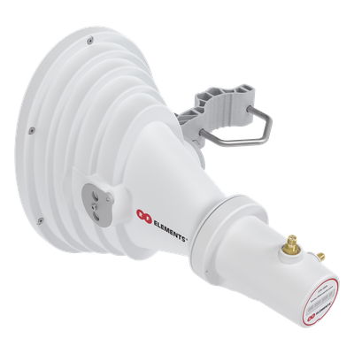 Antena Sectorial Asimétrica Starter Horn de 45º, 5150 - 5950 MHz, ganancia de 17 dBi, conexión directa con radios IS-5AC, PS-5AC y IS-M5, conexión RP-SMA