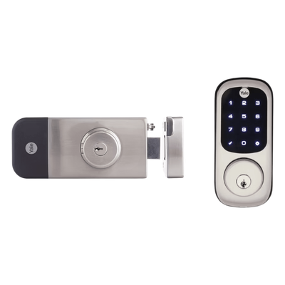 Cerradura Digital para Exteriores / Teclado Digital Táctil / Control Remoto App Yale / Compatible Zigbee-Z Wave Plus / Resistente Intemperie / Hasta 250 Usuarios / Baterías AA
