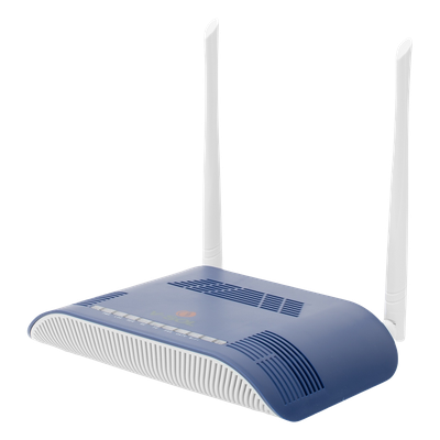 ONU Dual GPON/EPON con Wi-Fi en 2.4 GHz + 1 puerto SC/APC + 1 puerto LAN Gigabit + 1 puerto LAN Fast Ethernet + 1 puerto FXS + 1 puerto CATV, hasta 300 Mbps vía inalámbrico