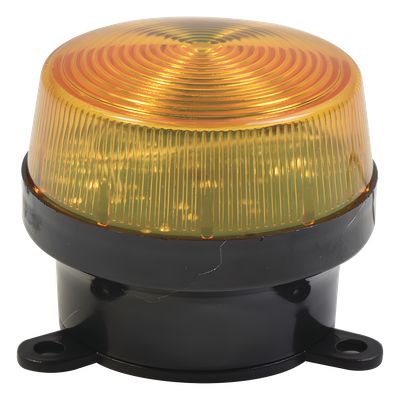 Mini estrobo color Amber con montaje de pestaña.