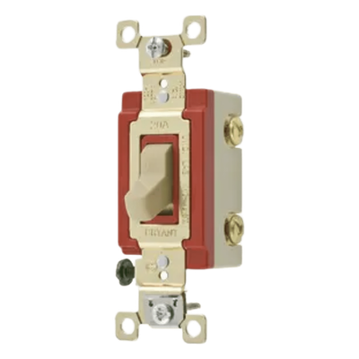 Interruptor de Palanca 20 A 120-277 V CA/ Grado Industrial/ Color Marfil.