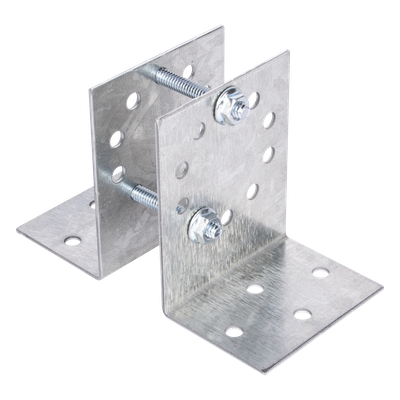 Base Multiposición para postes de paso o esquina / Acero Galvanizado Cal. 12 / 0.36 kg / Kit de Tornillería Incluido / Compatible con 7 Modelos SYSpost