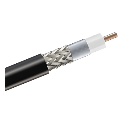 Cable Coaxial 90% de Blindaje, Certificación RoHS, Conductor de Cobre Revestido de Aluminio, 50 Ohms