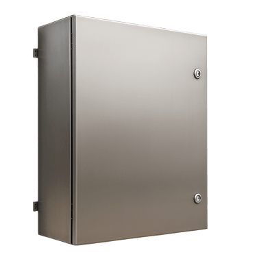 Gabinete IP66 / Acero Inoxidable / 600x600x250 mm (23.6x23.6x9.8 in) / Placa Galvanizada / 50 kg Carga
