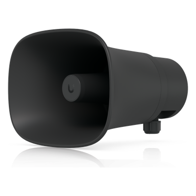 UniFi Protect AI Horn Speaker, Altavoz IP 120 dB, PoE+, Alerta AI Avanzada, Montaje Pared, Esquina y Poste, IP66, Color Negro