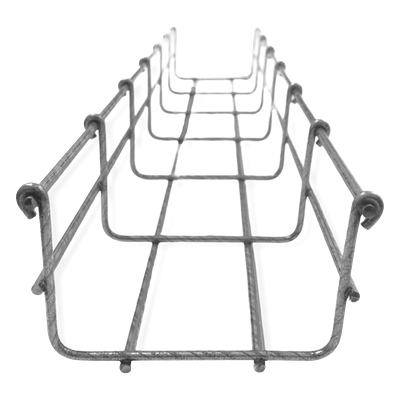 Charola Bimetálica Tipo Malla 66/100 mm, Ideal Para Utilizarse al Exterior o Zonas Húmedas, Hasta 105 Cables Cat6, Tramo de 3 Metros