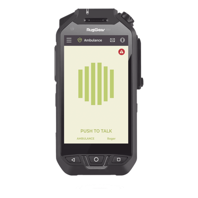Smartphone MCPTT / Botón PTT y Selector de Canal / Altavoz 105 dB / IP68 y MIL-STD-810H / LTE Global / Batería 5000 mAh