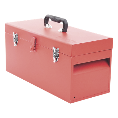 Caja de herramientas metálica con soble cerradura de 51 x 21.5 x 24cm.