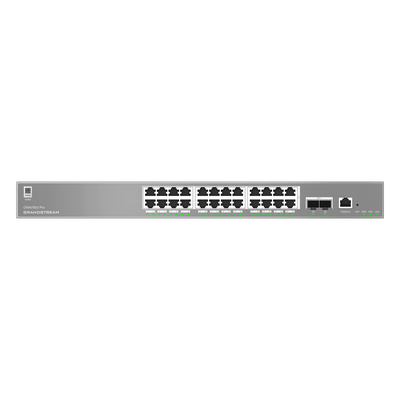 Switch Empresarial Administrable Capa 2++ / Serie GWN7800 Pro / 24 Puertos Gigabit Ethernet / 2 SFP+ / Switching 88 Gbps / VLAN 4K / QoS Avanzado / GDMS Cloud