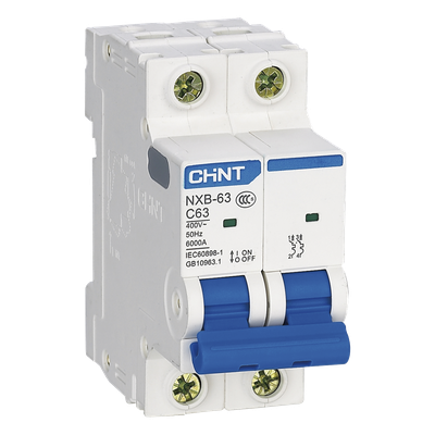 Pastilla para Riel Din, 2 Polo, 63 Amp, Vca:110/415v, 6kA, Catálogo: NXB632PC63.