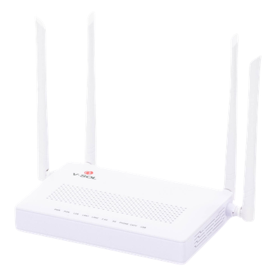 ONU Dual GPON/EPON con Wi-Fi AC de doble banda, 1 puerto SC/APC + 2 puertos LAN Gigabit + 1 puerto FXS + 1 Puerto CATV