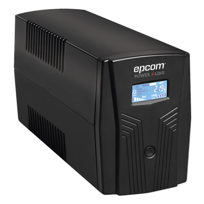 UPS Con Más Potencia de 600VA / 360 W Con Display LCD y Regulador de Voltaje AVR, 4 Contactos NEMA 5-15R, Batería 7 Ah y Puertos RJ45 y USB