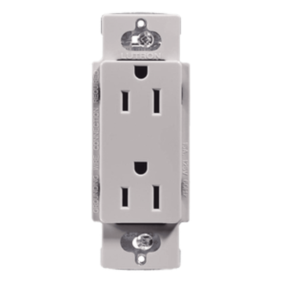 Contacto dúplex de pared 15 A / 125 V, línea Claro, para instalaciones residenciales y comerciales