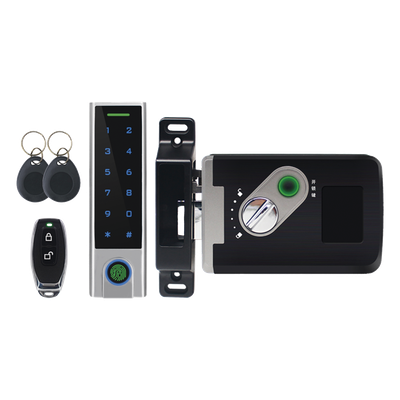 Kit de Cerradura Inteligente / Incluye Teclado y Control Remoto / Soporta Huella, Tarjeta y Contraseña / Teclado Metálico IP65