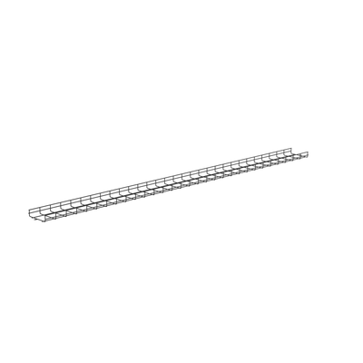 Charola Wire Basket de 8 in (203 mm) de Ancho, 2 in (50 mm) de Alto, 3 m de Largo, Hasta 187 Cables Cat6, Color Negro