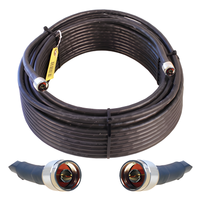 Jumper Coaxial con Cable Wilson-400 | Conector N Macho en los Extremos | 30.48 Metros (100 Pies) de Longitud