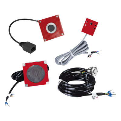 KIT de Accesorios para el modelo PA2F, incluye cámara, micrófono, parlante y botón, múltiples aplicaciones