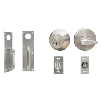 Kit Jaladera / Cerrojo B500P Llave Mariposa / Resbalón Pestillo de Bola Ajustable / Acero Inoxidable y Cromo
