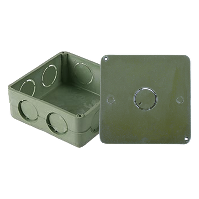 Caja Cuadrada y Tapa para Tubería PVC Conduit de 1\".