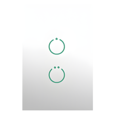(ZWAVE) Interruptor On/Off panel táctil touch inalámbrico Zwave Plus 2 botones. No requiere cable neutro, Compatible con Hubitat HC8, Álula M2M, otros