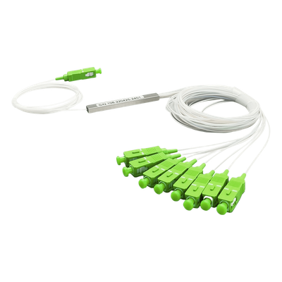 Splitter (Divisor Óptico) tipo PLC, de 1x8, conectores SC/APC