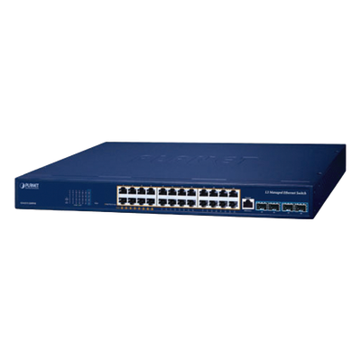 Switch PoE Administrable Capa 3, 24 Puertos Gigabit, Hasta 480 W, 8 Puertos 802.3bt, 16 Puertos 802.3at, 4 Puertos SFP 10G