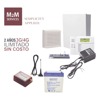 Kit de alarma VISTA-48LA con teclado 6150, comunicador 4G LTE-M/5G, sirena de 15 W y 2 años de datos incluidos