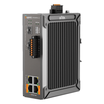 Switch Industrial Administrable / Gigabit con 2 Puertos PoE bt / 2 Puertos PoE af/at / 2 SFP 2.5Gbps / Soporta RS485 / Presupuesto PoE 120W