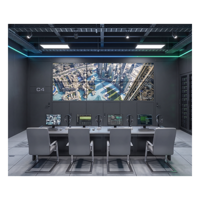 Kit Videowall 3x2 / 6 Pantallas 55\" Full HD / Decodificador 16CH 4K / Base de Piso / Hikvision