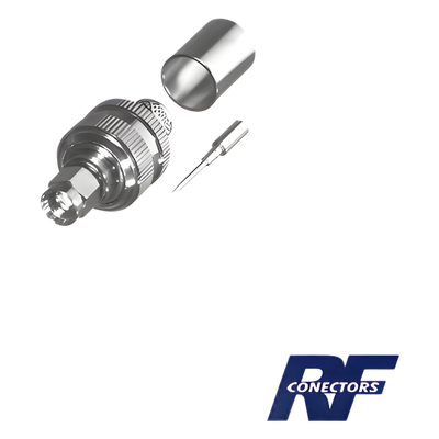 Conector SMA Macho para cable BELDEN 9913, 7810A, 8214; ANDREW CNT-400; SYSCOM RG8/U-SYS, RFLASH-1113.