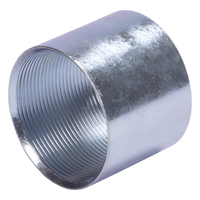 Cople 3/4\" (19mm) con rosca galvanizado etiqueta amarilla