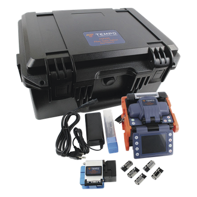Fusionadora de Fibra Óptica de Alineación por Núcleo con 6 Motores con Pérdida Típica (SM); 0.01 dB (MM); 0.04 dB) / Capacitación Básica Virtual Gratuita
