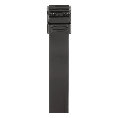 Cincho de Acero Inoxidable 316L con Recubrimiento en Nylon 11, 780 mm largo x 12.7mm ancho, Color Negro, Uso Interior/Exterior, Paquete de 50pz