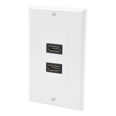 Placa de Pared de 2 Puertos HDMI Hembra a Hembra