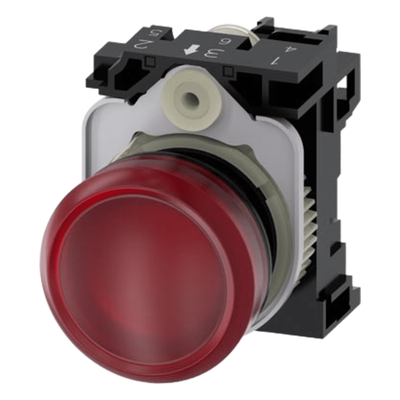 Lampara de señalización plástica con led color Roja, 110Vca