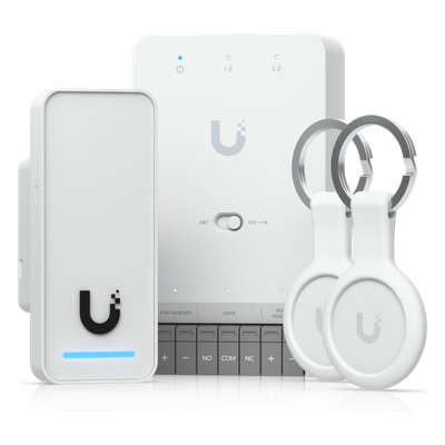 Kit de Inicio UniFi Access G3 / Gestión de Accesos para Puertas / Lectores y Teclados NFC / PoE++ / Certificaciones CE, FCC, IC, UL