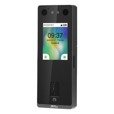 Terminal Biométrica Facial / Pantalla 2.8\" / 3,000 Rostros 6,000 Huellas / IP65 / Video Intercom SIP / ONVIF / Anti-Fraude