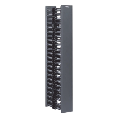 Organizador Vertical NetRunner, Doble (Frontal y Posterior), de 22.5 UR, 4.9in de Ancho, Color Negro