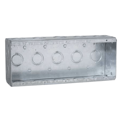 Caja Multigang de 5 Gang / Profundidad 2 1/2\" / 19 Entradas 1/2\"-3/4\".