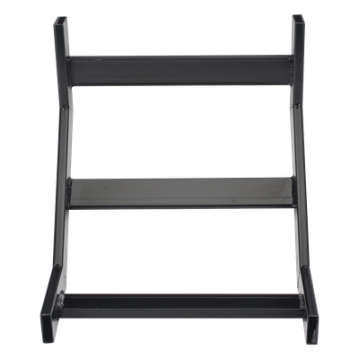 Curva Vertical Interior de 90° para Escalera Tubular de 1.5\" de Peralte y 12\" de Ancho, Acabado con Pintura Epóxica Color Negro, Incluye Coples y Tornillería