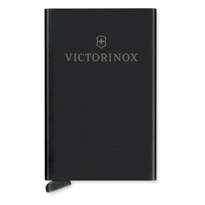 Tarjetero / Almacenamiento Seguro 4-6 Tarjetas / Aluminio Duradero / Protección RFID / Sistema Deslizamiento Patentado / Color Negro.