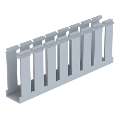 Canaleta Ranurada de PVC / 1.25 in Ancho / 3.12 in Alto / 1800 mm (5.9 ft) Largo / Tipo G / Gris