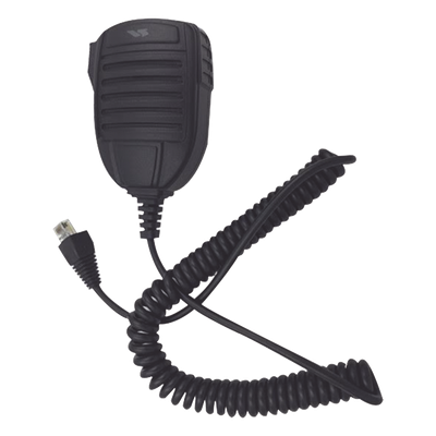 Micrófono para Radio Móvil / Conector 8 Pines / IP54 / Cable PU con Kevlar / 40 kg Resistencia / PTT con Guantes