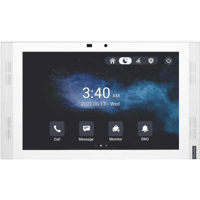 MONITOR COLOR BLANCO DE 10\" IPS LCD / CERTIFICADO POR GOOGLE PLAY STORE / ANDROID 12 OS / WI-FI 6 / POE / SIP / ENTRADAS DE ALARMA / ADMINISTRACIÓN 100 EN LA NUBE