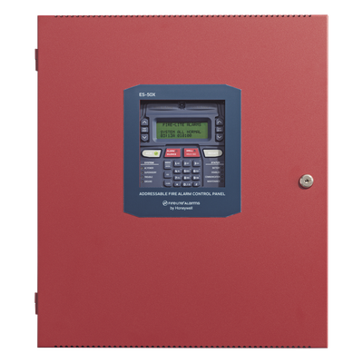Panel de detección de incendio direccionable inteligente con comunicador dual POTS/IP preinstalado, 50 dispositivos en un lazo SLC, 2 NAC Clase A/B, programación por USB