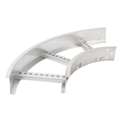 Curva Horizontal de Aluminio de 90° Perfil Z / Peralte 3 1/4\" / Ancho 9\" / Radio 8\" / Incluye Tornillería (CHC90EZ314R8X9AK)
