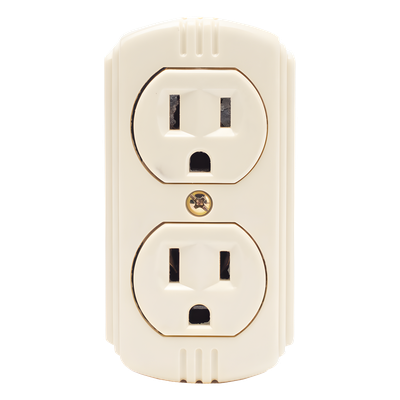 Contacto Dúplex 127 Vca, 15 A Max. Para Sobreponer (Sin perforar la superficie).