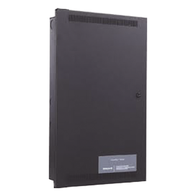 Amplificador direccionable de audio de 50/100 W a doble canal para evacuación por voz, respaldo opcional, gabinete negro